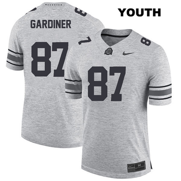 Ohio State Buckeyes Youth Ellijah Gardiner #87 Gray Authentic Nike College NCAA Stitched Football Jersey NW19V62DD